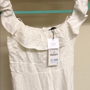 Zara Dresses - White Zara dress, new with tags on. Zara Dresses - White Zara dress, new with tags on.